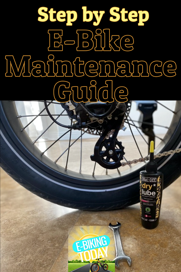 Wheel of an e-bike with grease for a chain.