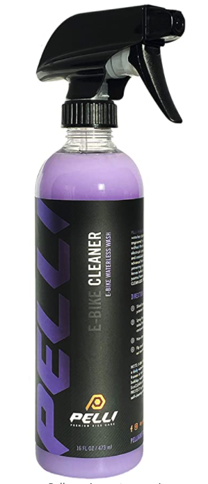 Bottle of waterless e-bike cleaner