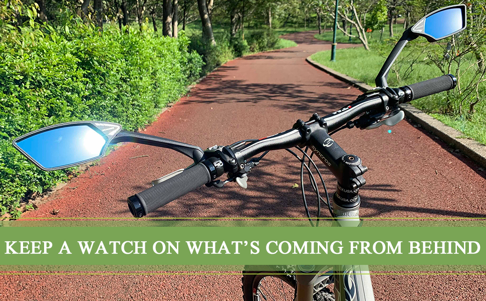 Rear view mirror e-bike accessory